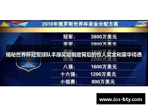 揭秘世界杯冠军球队丰厚奖励制度背后的惊人奖金和豪华待遇